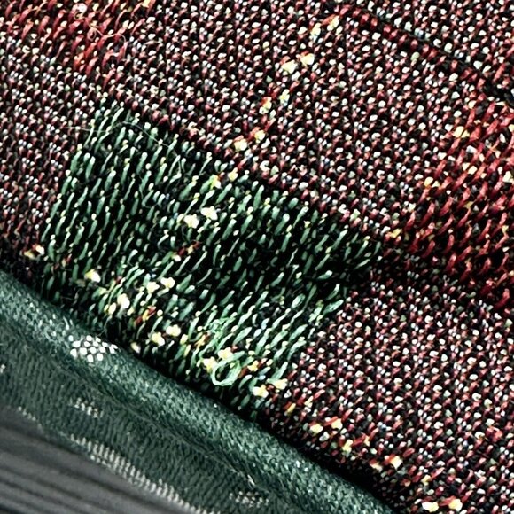 Tapestry Pillow Victorian Sleigh Ride David Carter Brown Snow Scene Plaid Trim - Picture 4 of 7